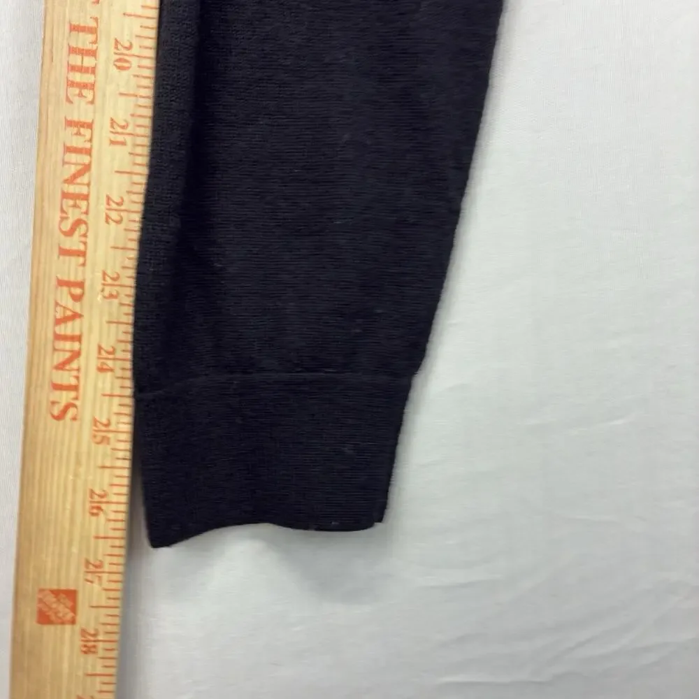 Banana Republic Men’s Large Merino Wool Sweater Blue Black V Neck Colorblock